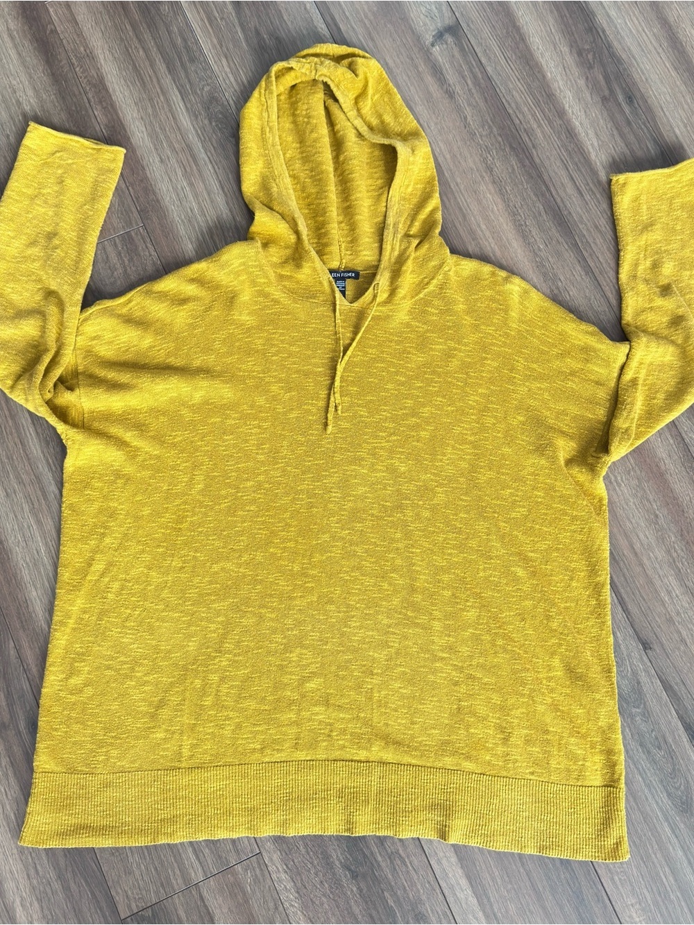EILEEN FISHER Hooded Top Organic  linen & cotton blended Women's size S Oversize - Picture 9 of 11